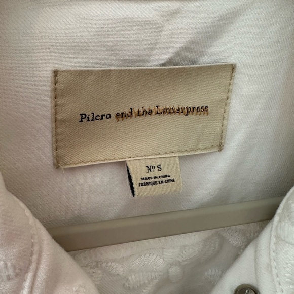 Anthropologie White Embroidered Jacket - Picture 6 of 6